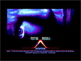 Title screen of Total Recall on the Amstrad CPC.