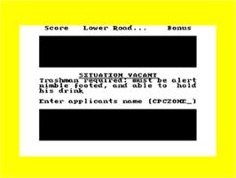 Title screen of Trashman on the Amstrad CPC.