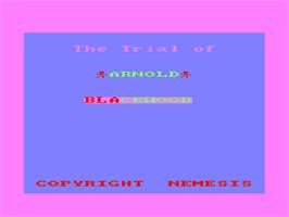 Title screen of Trial Of Arnold Blackwood, The on the Amstrad CPC.