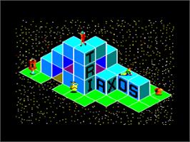 Title screen of Triaxos on the Amstrad CPC.