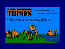 Title screen of Tripods, The on the Amstrad CPC.