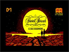 Title screen of Trivial Pursuit: A New Beginning on the Amstrad CPC.