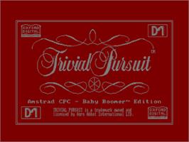 Title screen of Trivial Pursuit on the Amstrad CPC.