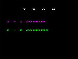 Title screen of Tron (Pablo Quintero Fernandez) on the Amstrad CPC.