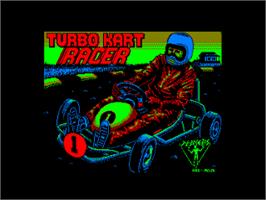 Title screen of Turbo Kart Racer on the Amstrad CPC.