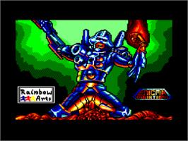Title screen of Turrican II: The Final Fight on the Amstrad CPC.