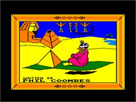 Title screen of Tut's Pyramid on the Amstrad CPC.