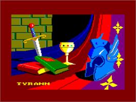 Title screen of Tyrann on the Amstrad CPC.
