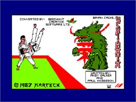 Title screen of Uchi Mata on the Amstrad CPC.