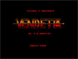 Title screen of Vendetta on the Amstrad CPC.