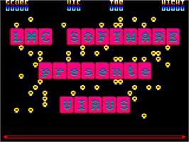 Title screen of Virus on the Amstrad CPC.