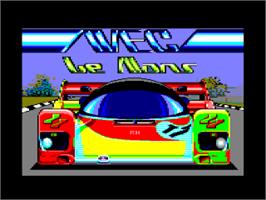Title screen of WEC Le Mans on the Amstrad CPC.