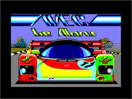 Title screen of WEC Le Mans 24 on the Amstrad CPC.