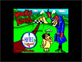 Title screen of Wacky Races on the Amstrad CPC.