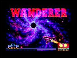 Title screen of Wanderer 3D on the Amstrad CPC.