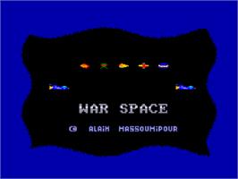 Title screen of War Space on the Amstrad CPC.