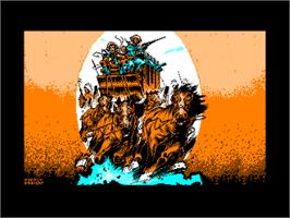 Title screen of Wells & Fargo on the Amstrad CPC.