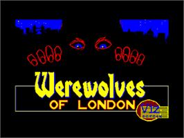 Title screen of Werewolves of London on the Amstrad CPC.