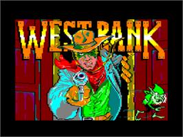 Title screen of West Bank on the Amstrad CPC.