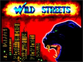 Title screen of Wild Streets on the Amstrad CPC.