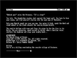 Title screen of Wishbringer on the Amstrad CPC.