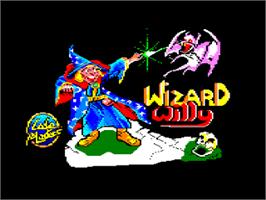 Title screen of Wizard Willy on the Amstrad CPC.