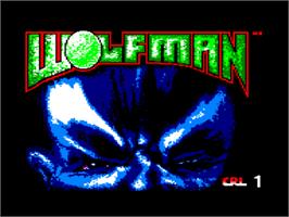 Title screen of Wolfman on the Amstrad CPC.
