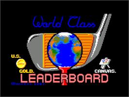 Title screen of World Class Leader Board on the Amstrad CPC.