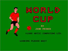 Title screen of World Cup on the Amstrad CPC.
