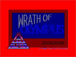 Title screen of Wrath Of Olympus on the Amstrad CPC.
