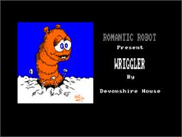 Title screen of Wriggler on the Amstrad CPC.