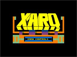 Title screen of XARQ - The Zimmerman Trenches on the Amstrad CPC.