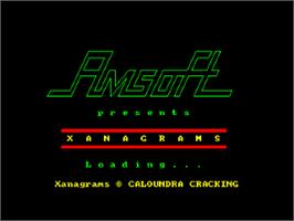 Title screen of Xanagrams on the Amstrad CPC.