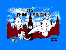 Title screen of Yes Prime Minister on the Amstrad CPC.