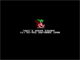 Title screen of Yogi's Great Escape on the Amstrad CPC.