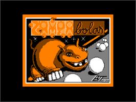 Title screen of Zampabolas on the Amstrad CPC.
