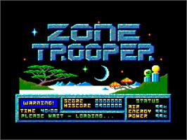 Title screen of Zone Trooper on the Amstrad CPC.
