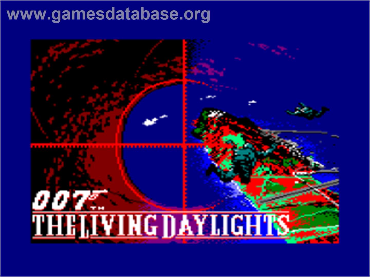 007 - The Living Daylights - Amstrad CPC - Artwork - Title Screen