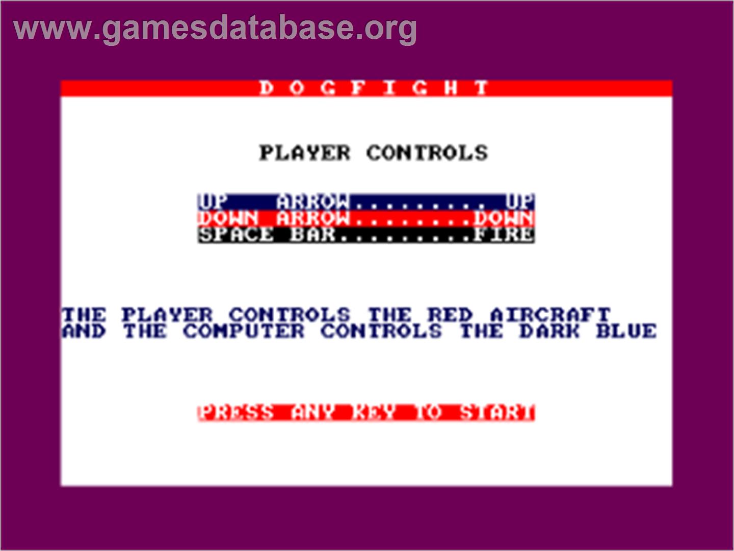 1914 - Amstrad CPC - Artwork - Title Screen