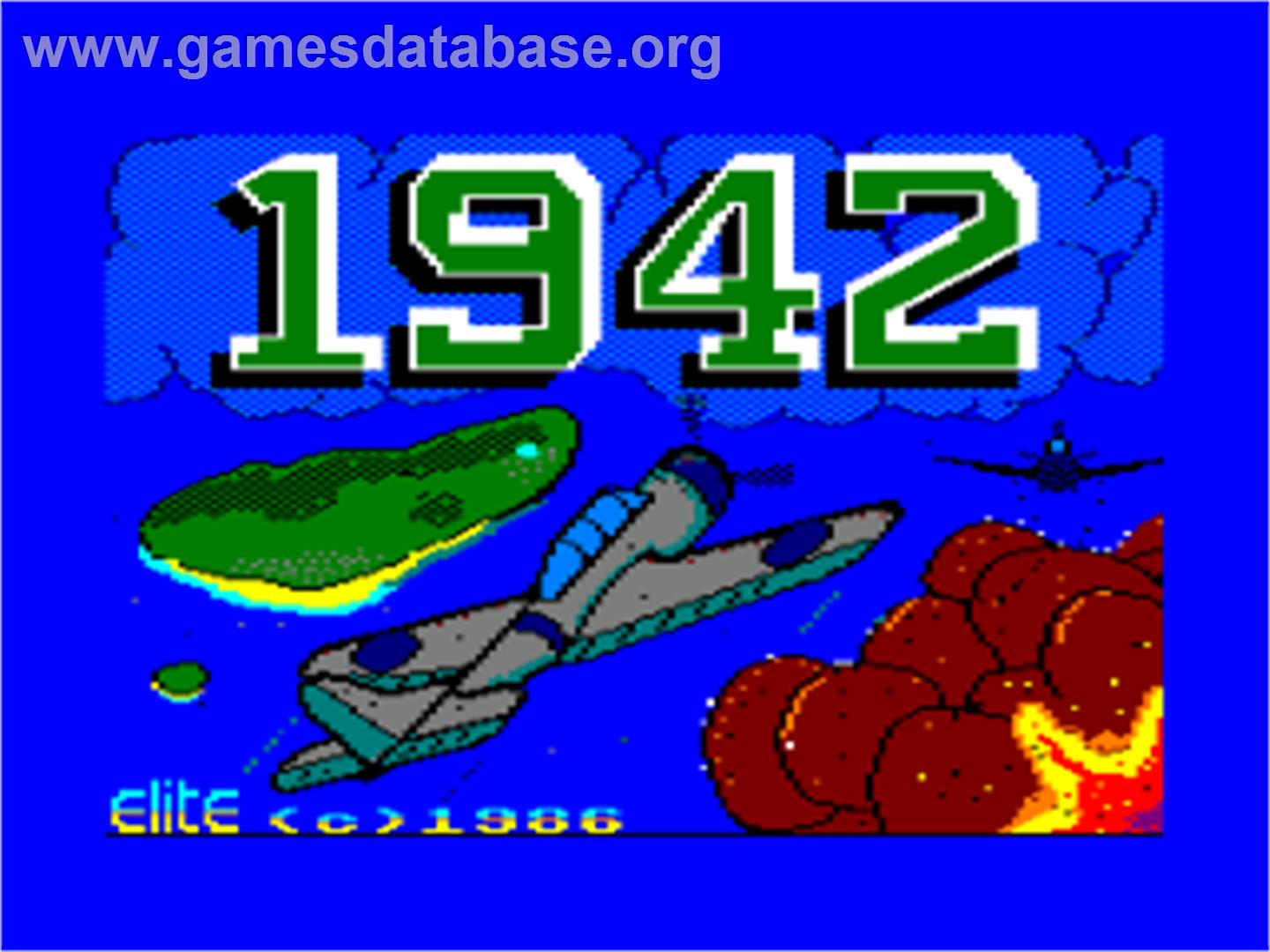 1942 - Amstrad CPC - Artwork - Title Screen