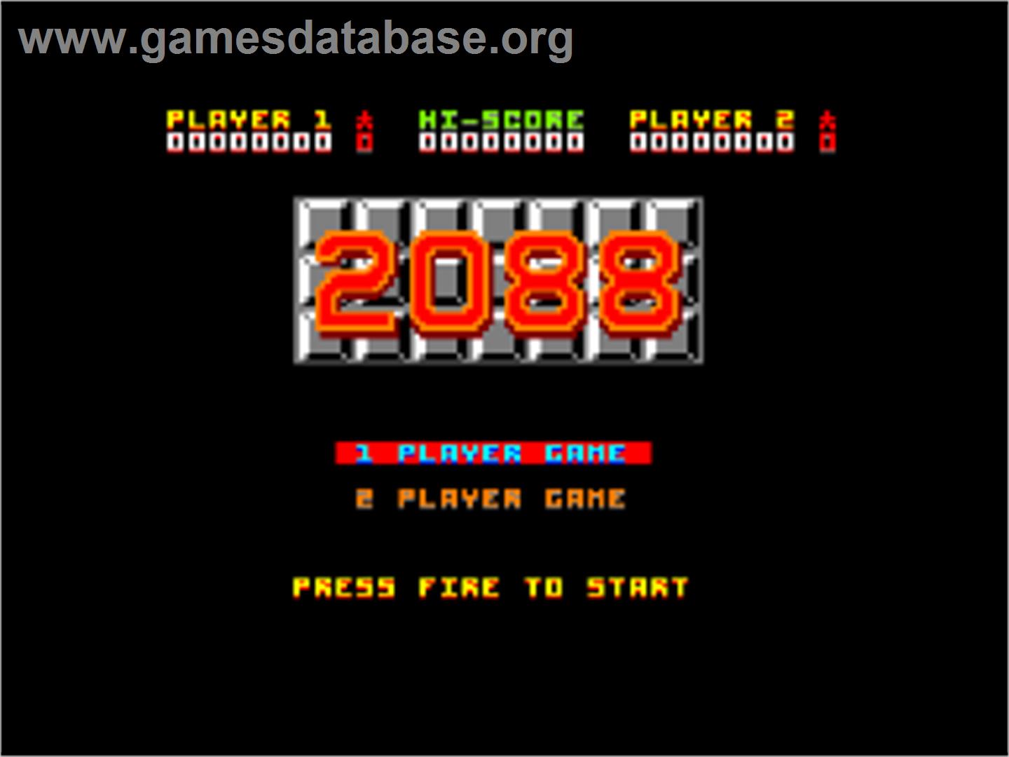 2088 - Amstrad CPC - Artwork - Title Screen