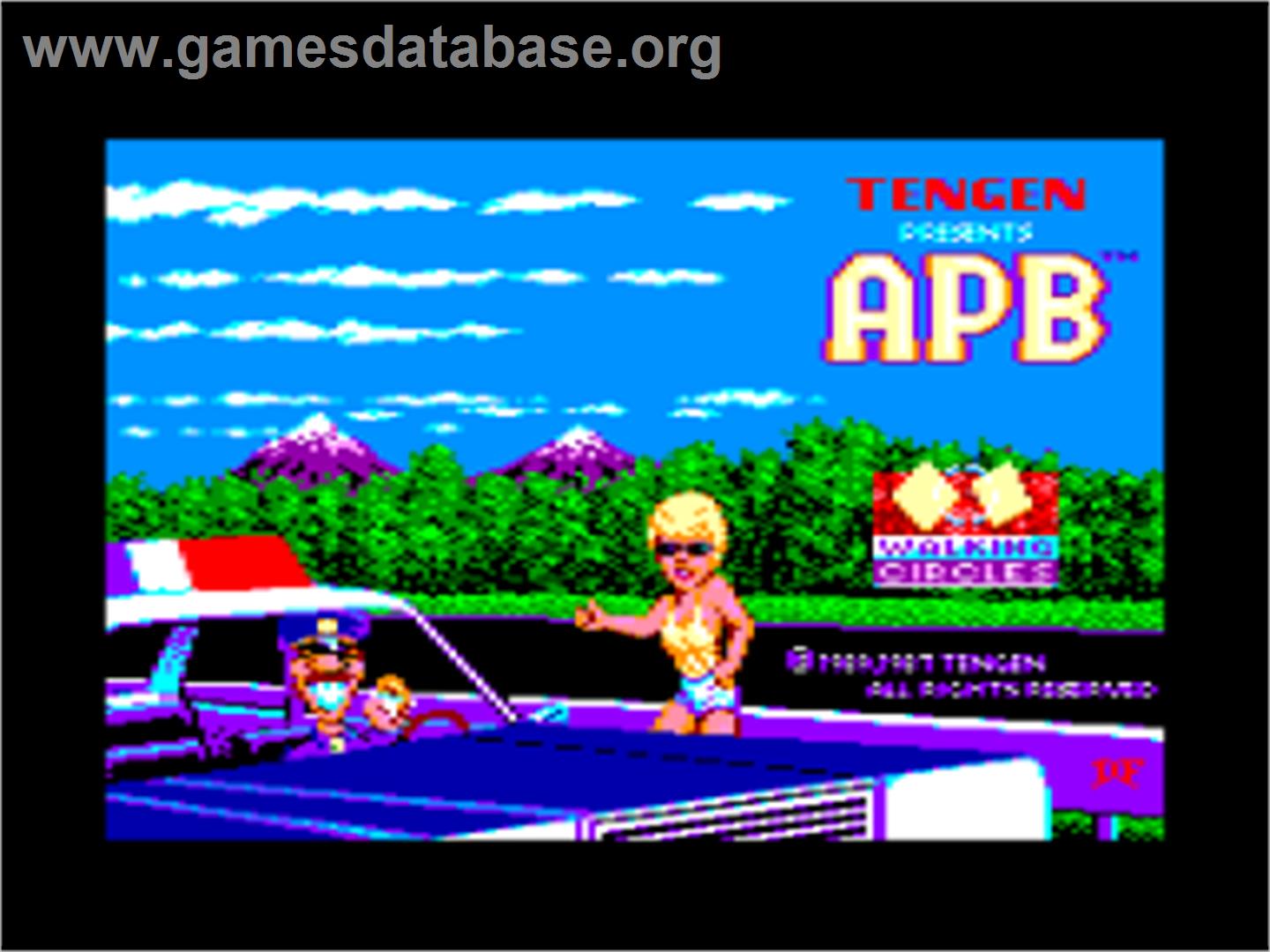 APB - All Points Bulletin - Amstrad CPC - Artwork - Title Screen