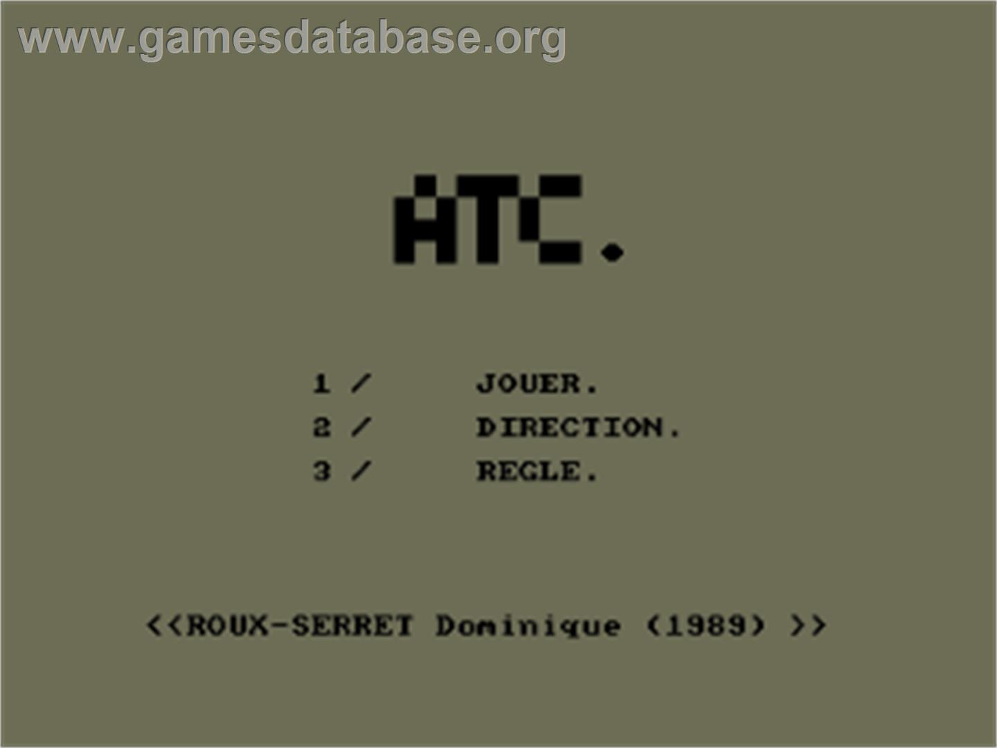 ATC - Amstrad CPC - Artwork - Title Screen