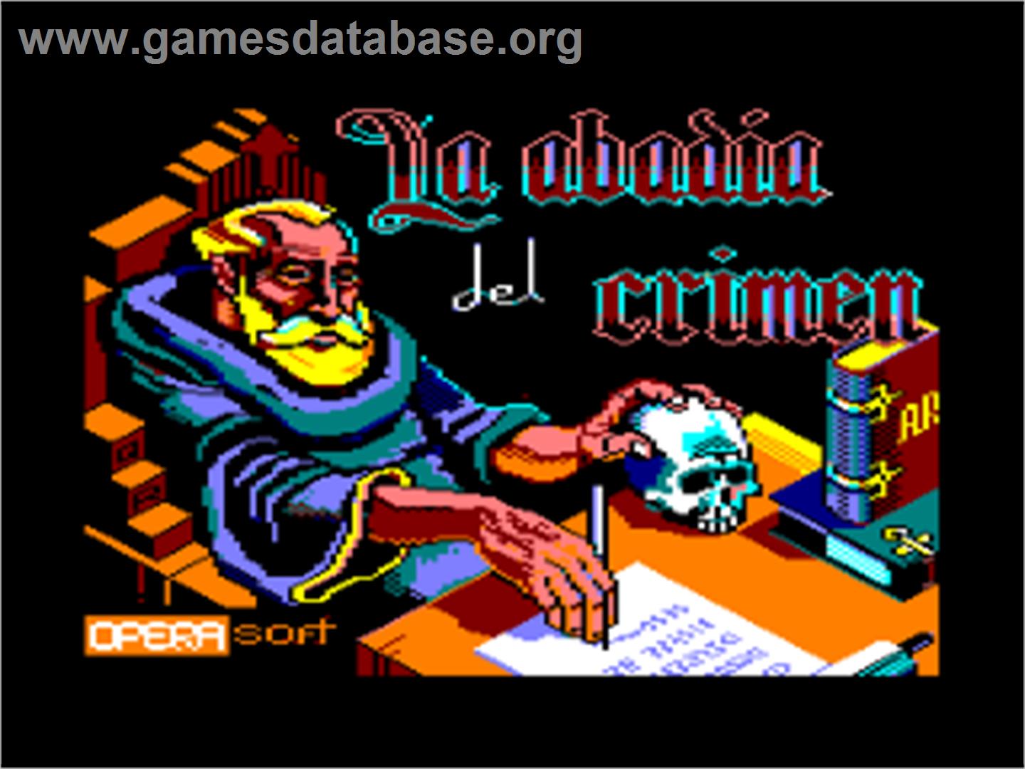 Abadia Del Crimen, La - Amstrad CPC - Artwork - Title Screen