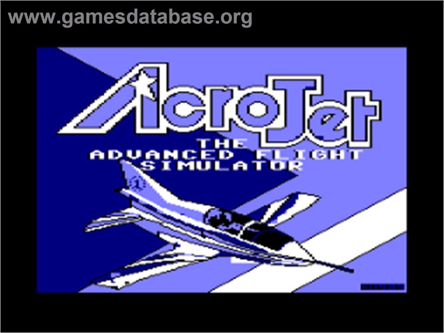 Acrojet - Amstrad CPC - Artwork - Title Screen