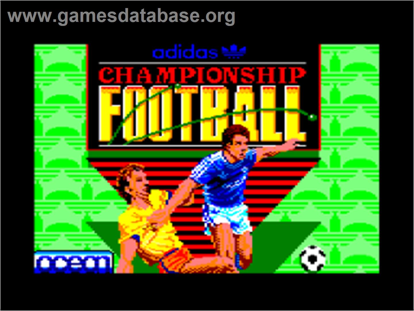 Adidas Championship Football - Amstrad CPC - Artwork - Title Screen