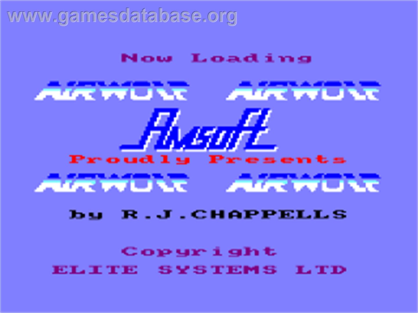 Airwolf - Amstrad CPC - Artwork - Title Screen