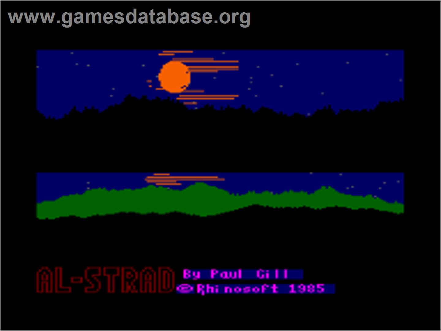 Al-strad - Amstrad CPC - Artwork - Title Screen