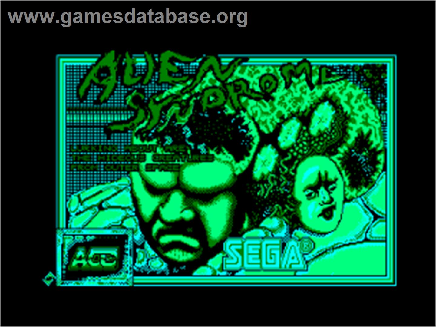 Alien Syndrome - Amstrad CPC - Artwork - Title Screen