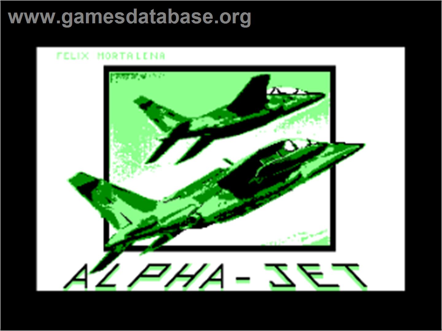Alphajet - Amstrad CPC - Artwork - Title Screen
